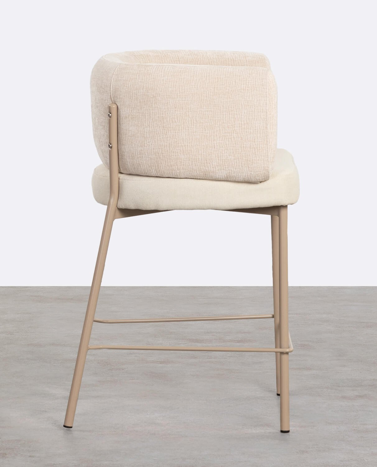 Tabouret Haut en Tissu et Métal (64 cm) Hades Soft, image de la gelerie 2