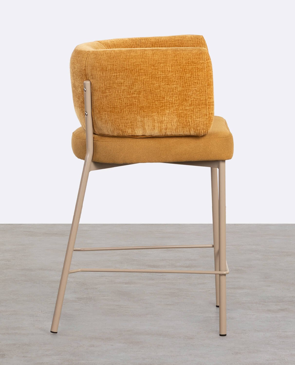 Tabouret Haut en Tissu et Métal (64 cm) Hades Soft, image de la gelerie 2