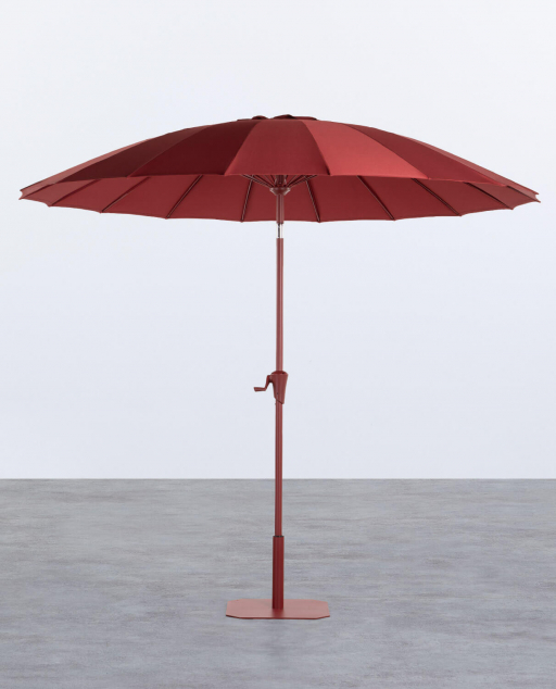 Pack Parasol de Jardin et Terrasse avec Pied de Parasol en Métal Somer