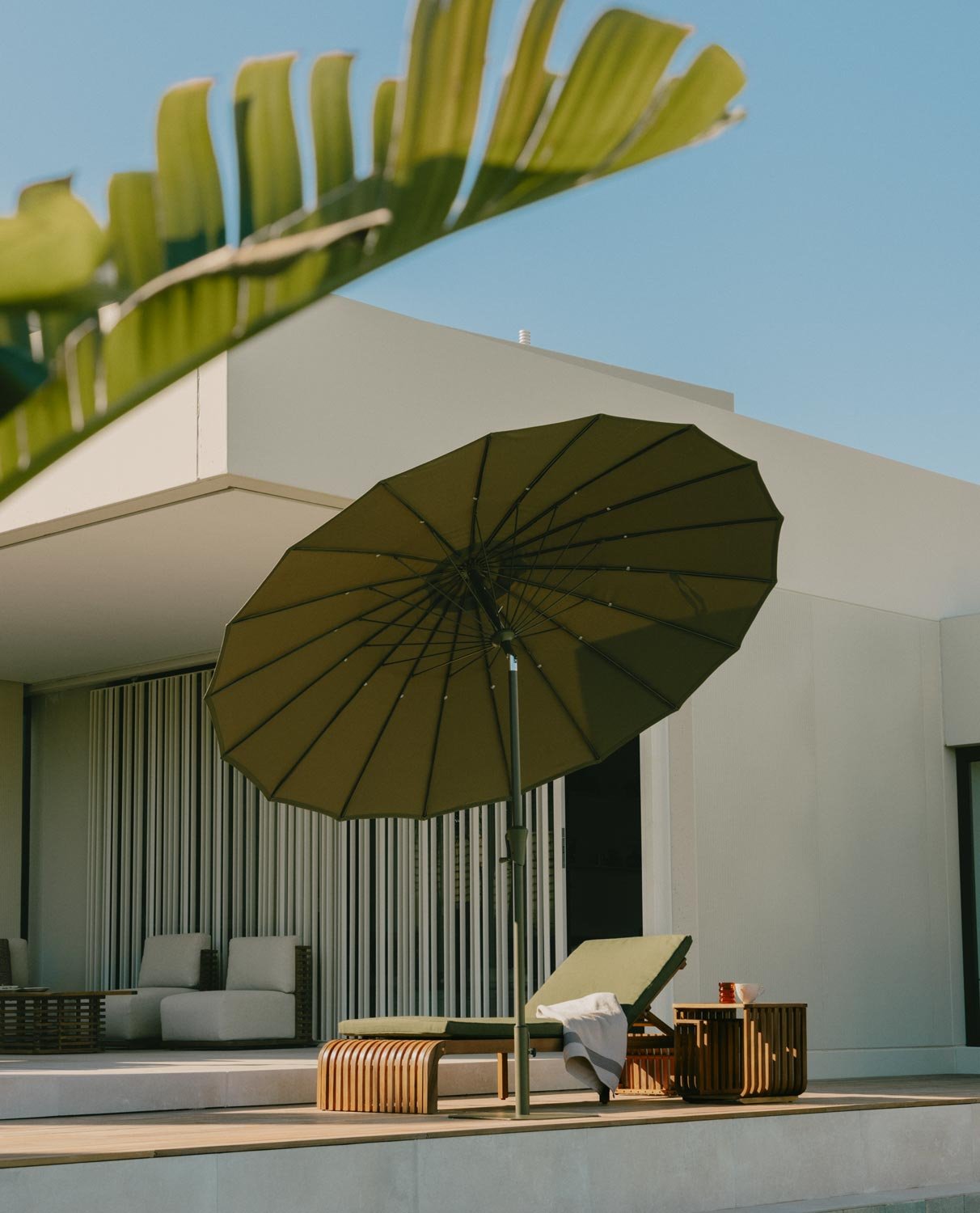 Pack Parasol de Jardin et Terrasse avec Pied de Parasol en Métal Somer, image de la gelerie 2