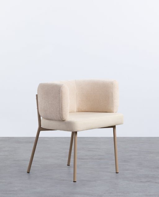 Pack 2 Chaises de Salle à Manger en Tissu et Métal Hades Soft