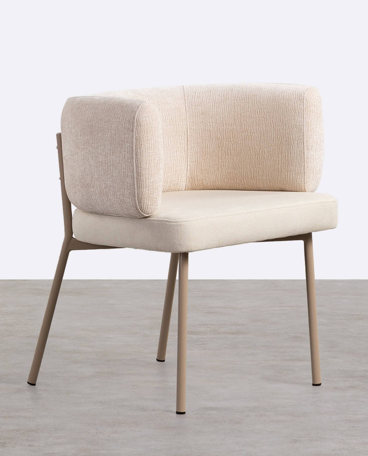 Pack 4 Chaises de Salle à Manger en Tissu et Métal Hades Soft, image de la gelerie 1