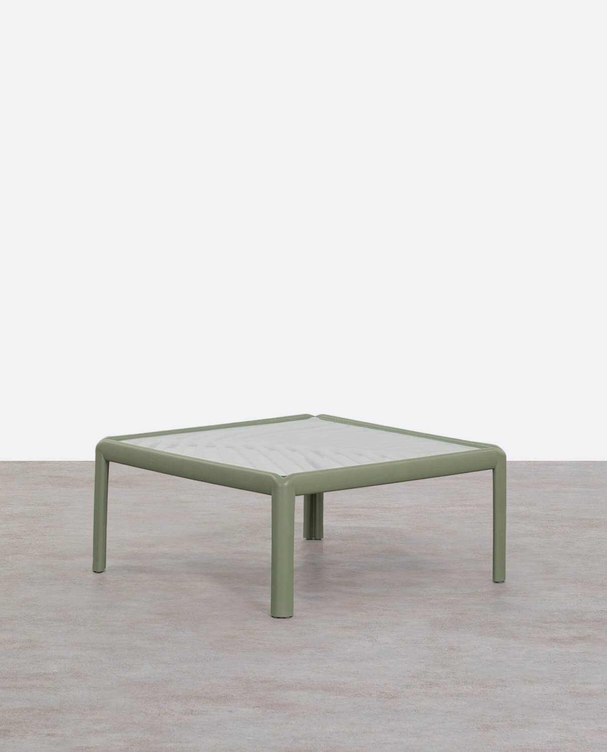 Table Basse Carrée en Polypropylène et Verre (69x69 cm) Meivy, image de la gelerie 1