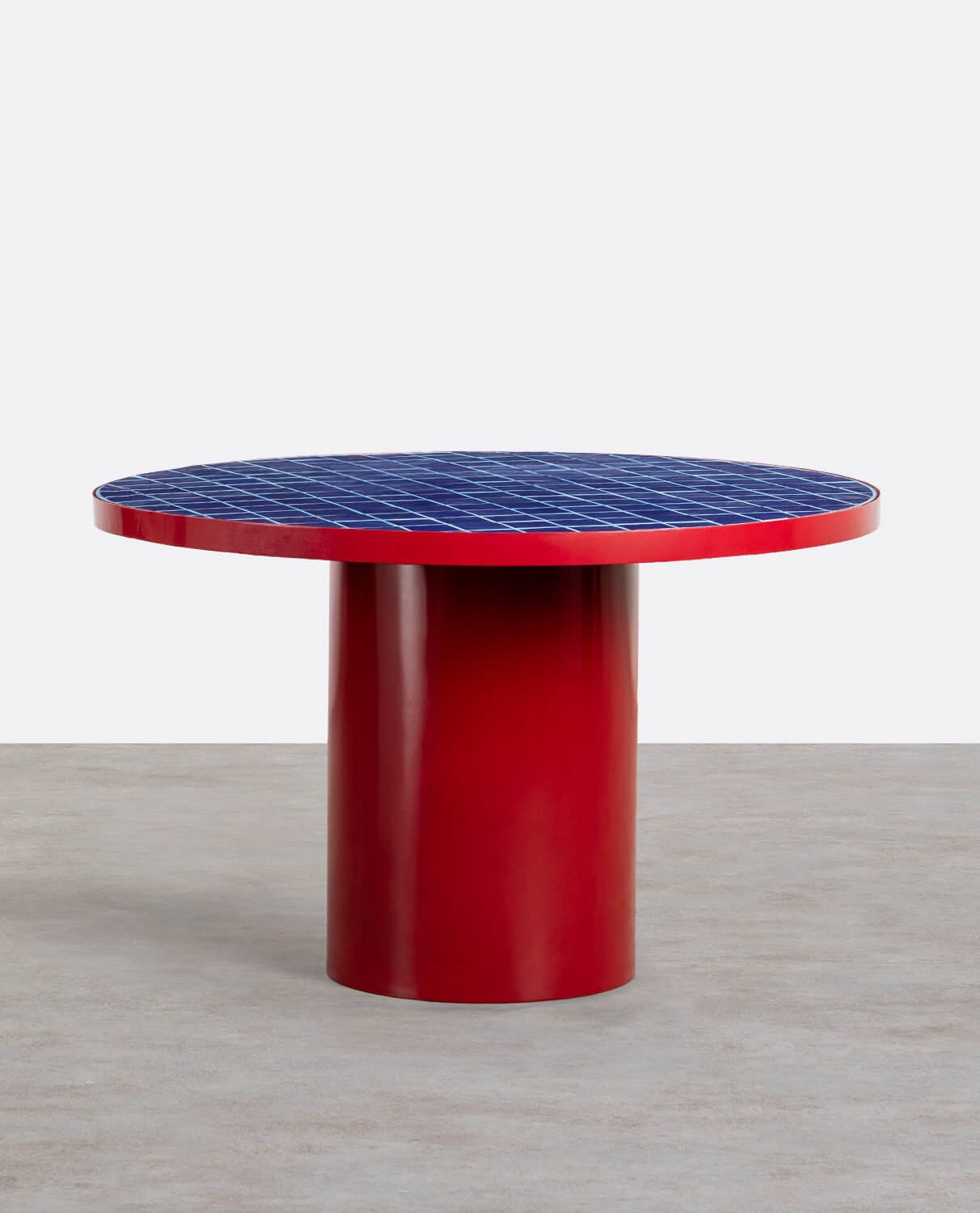 Table à Manger ronde en Métal et Céramique (Ø122 cm) Zafiro, image de la gelerie 1