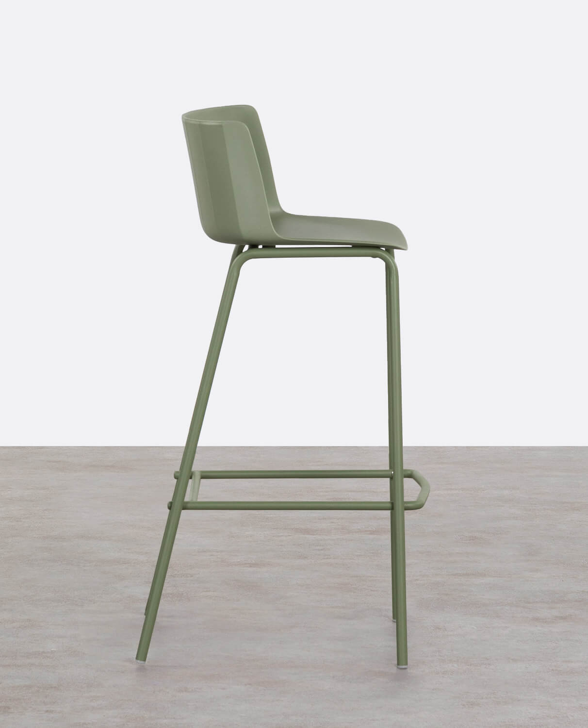 Pack 4 Tabourets Hauts d'Extérieur Polypropylène et Métal (74 cm) Meivy, image de la gelerie 2