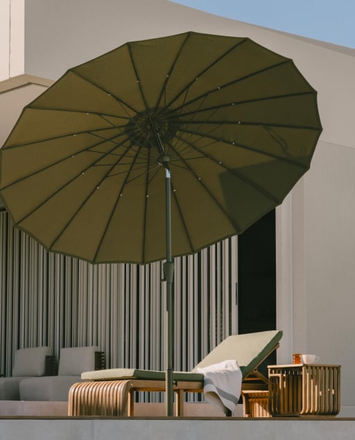 Pack Parasol de Jardin et Terrasse avec Pied de Parasol en Métal Somer