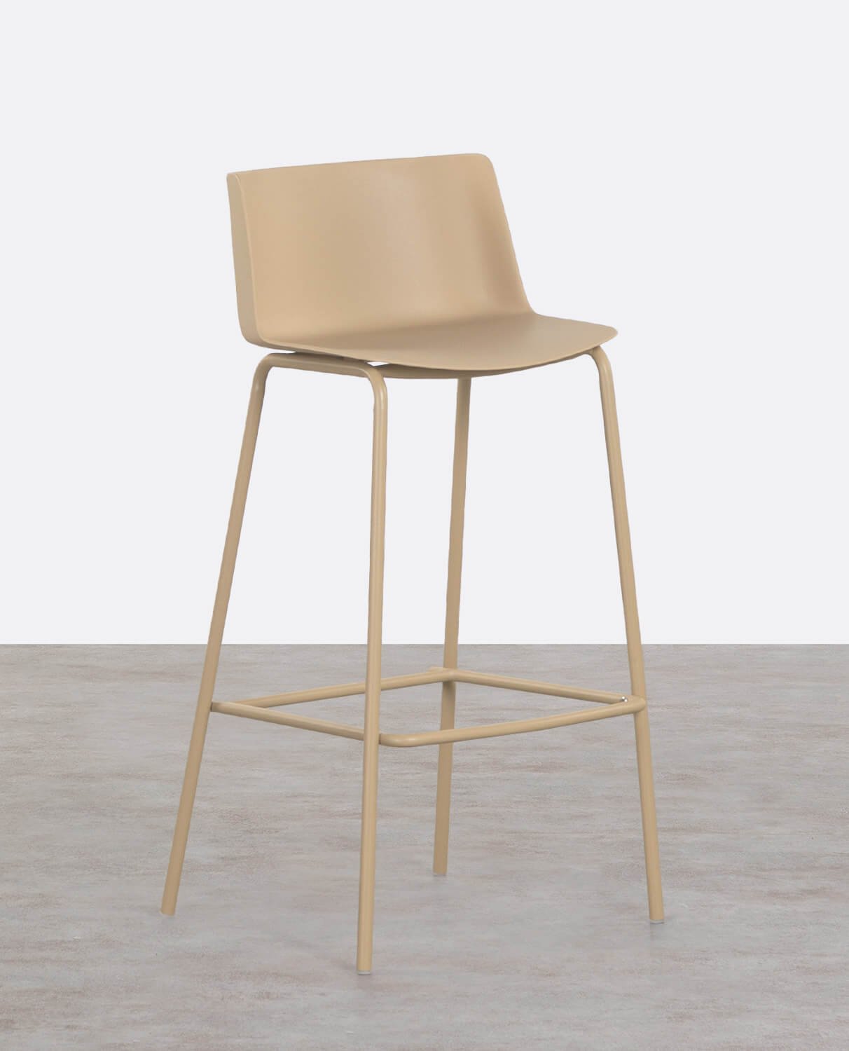 Pack 4 Tabourets Hauts d'Extérieur Polypropylène et Métal (74 cm) Meivy, image de la gelerie 1