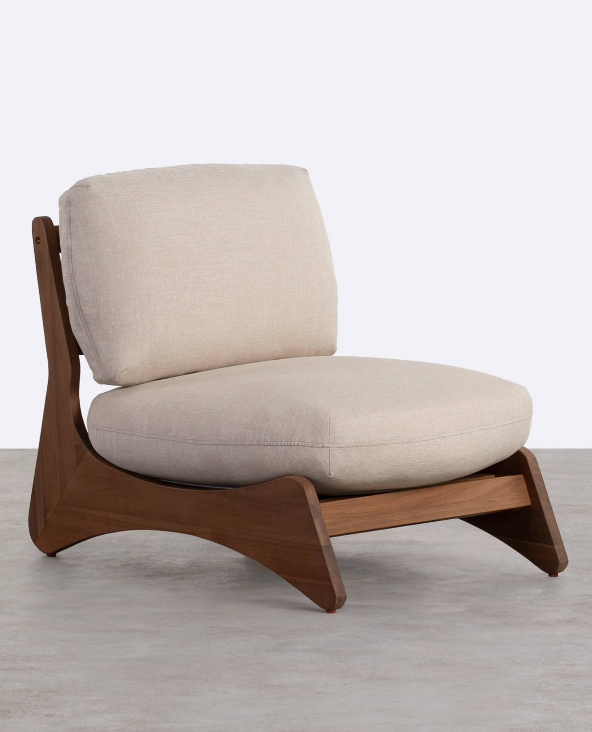 Pack de 2 Chaises de Jardin en Bois d'Acacia avec Coussins en Tissu Lorent, image de la gelerie 1
