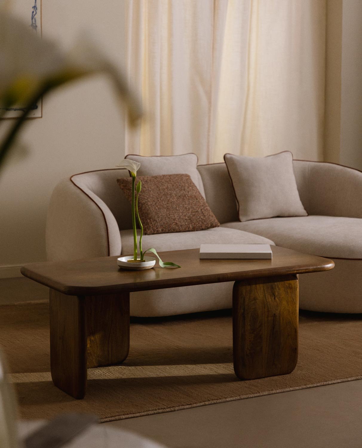 Table Basse Rectangulaire en Manguier (120X60 cm) Eliez, image de la gelerie 2