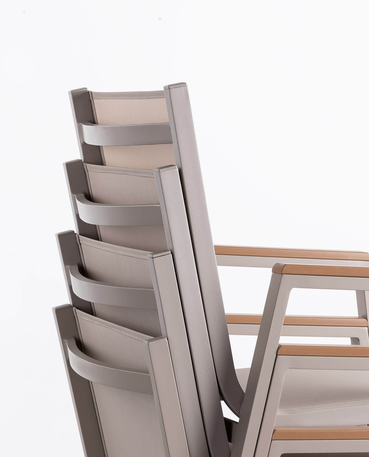 Ensemble de Table en Aluminium et 4 Chaises d'Extérieur Korce, image de la gelerie 2