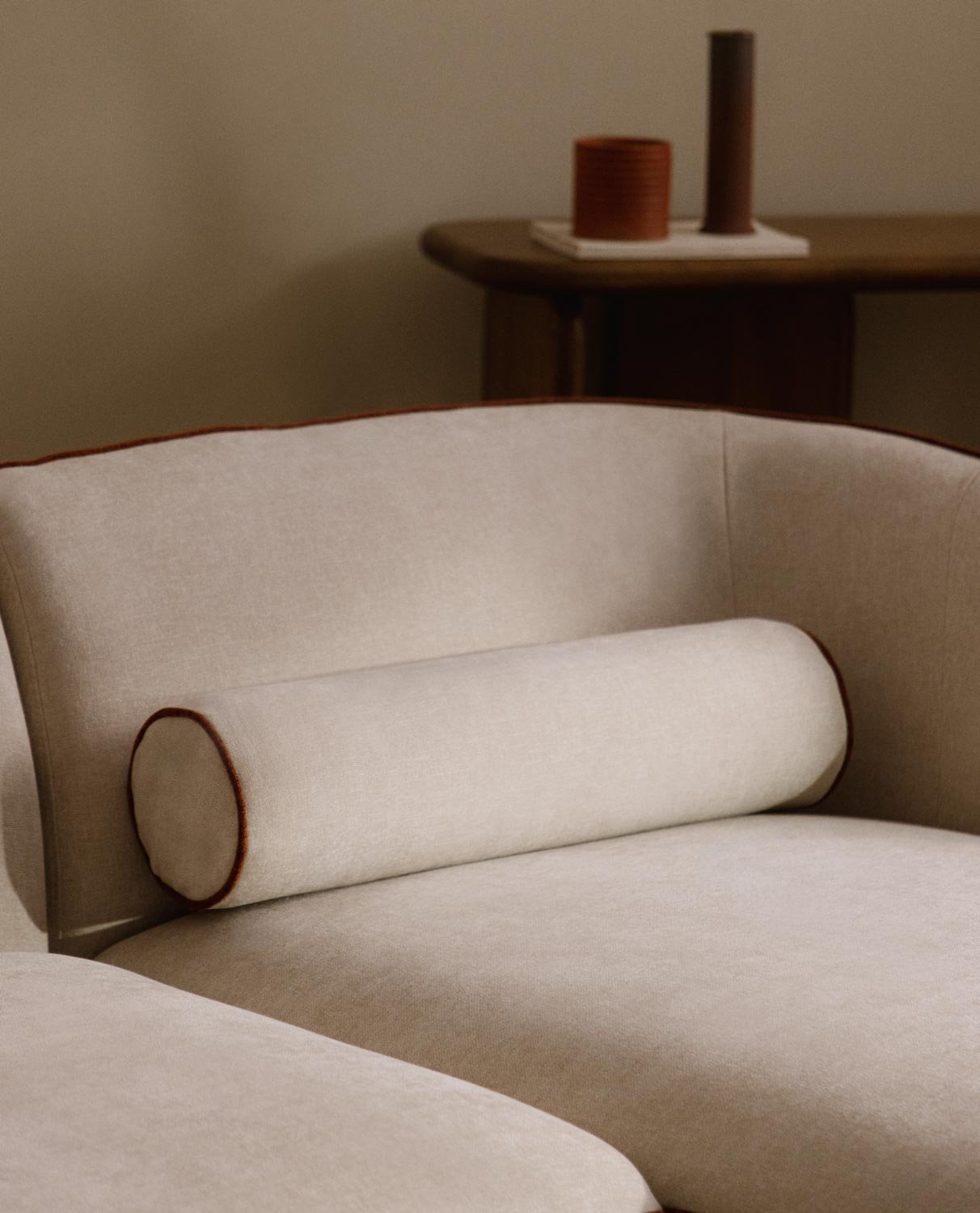 Coussin Cylindrique en Tissu (64xØ15 cm) Ilham, image de la gelerie 2