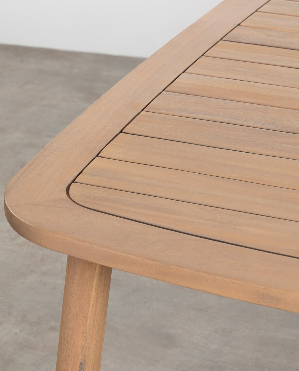 Ensemble Table de Jardin Rectangulaire (180x100 cm) et 4 Chaises avec Accoudoirs en Bois d'Acacia Marla, image de la gelerie 2