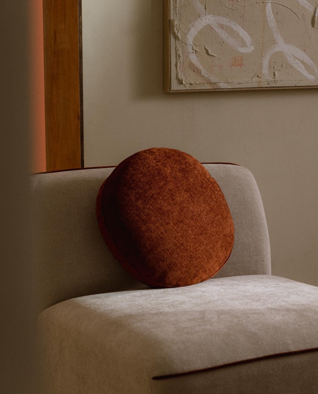 Coussin en Toile Ronde (Ø43 cm) Ilham Full Color, image de la gelerie 2