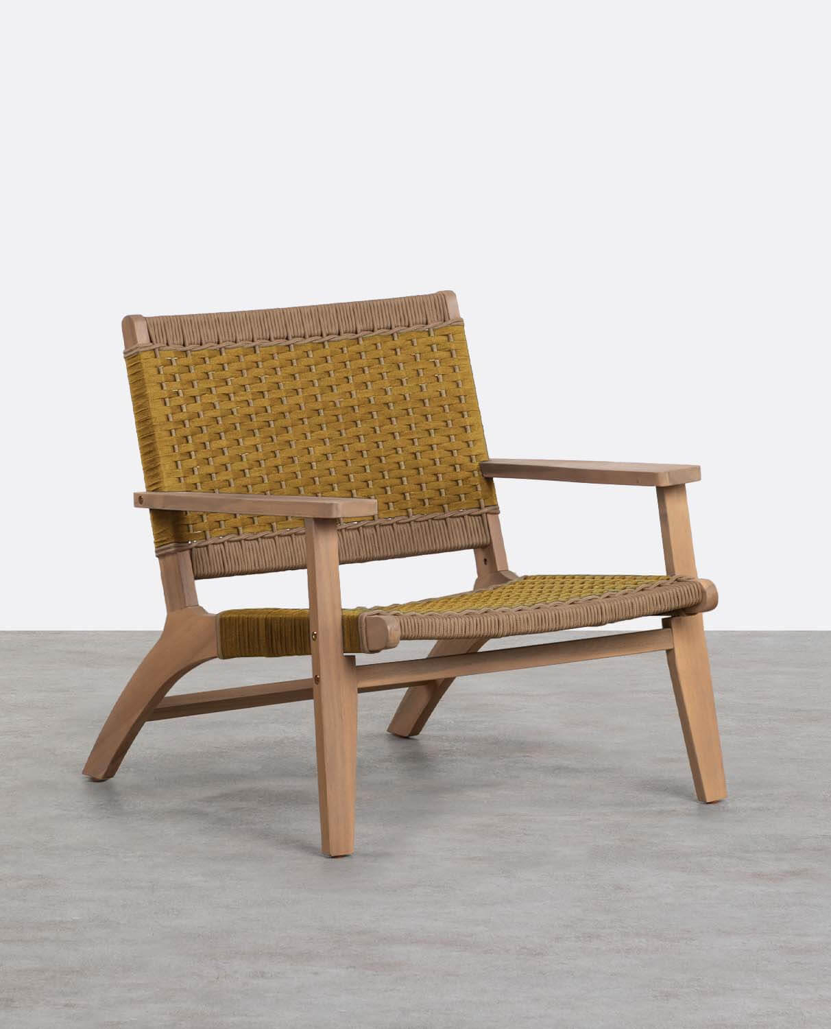 Pack de 2 Chaises de Jardin en Bois d'Acacia et Corde Mirle, image de la gelerie 1