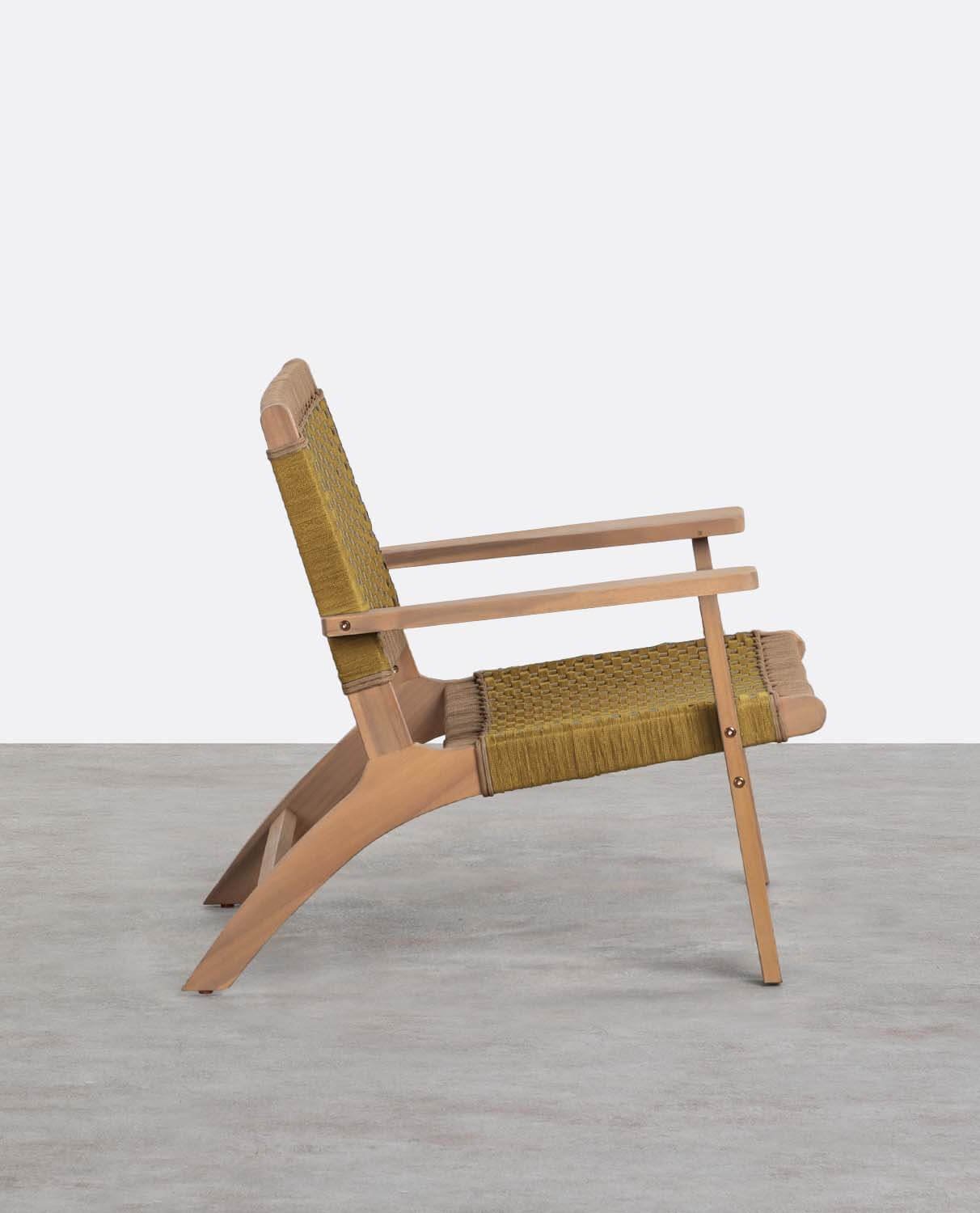 Pack de 2 Chaises de Jardin en Bois d'Acacia et Corde Mirle, image de la gelerie 2