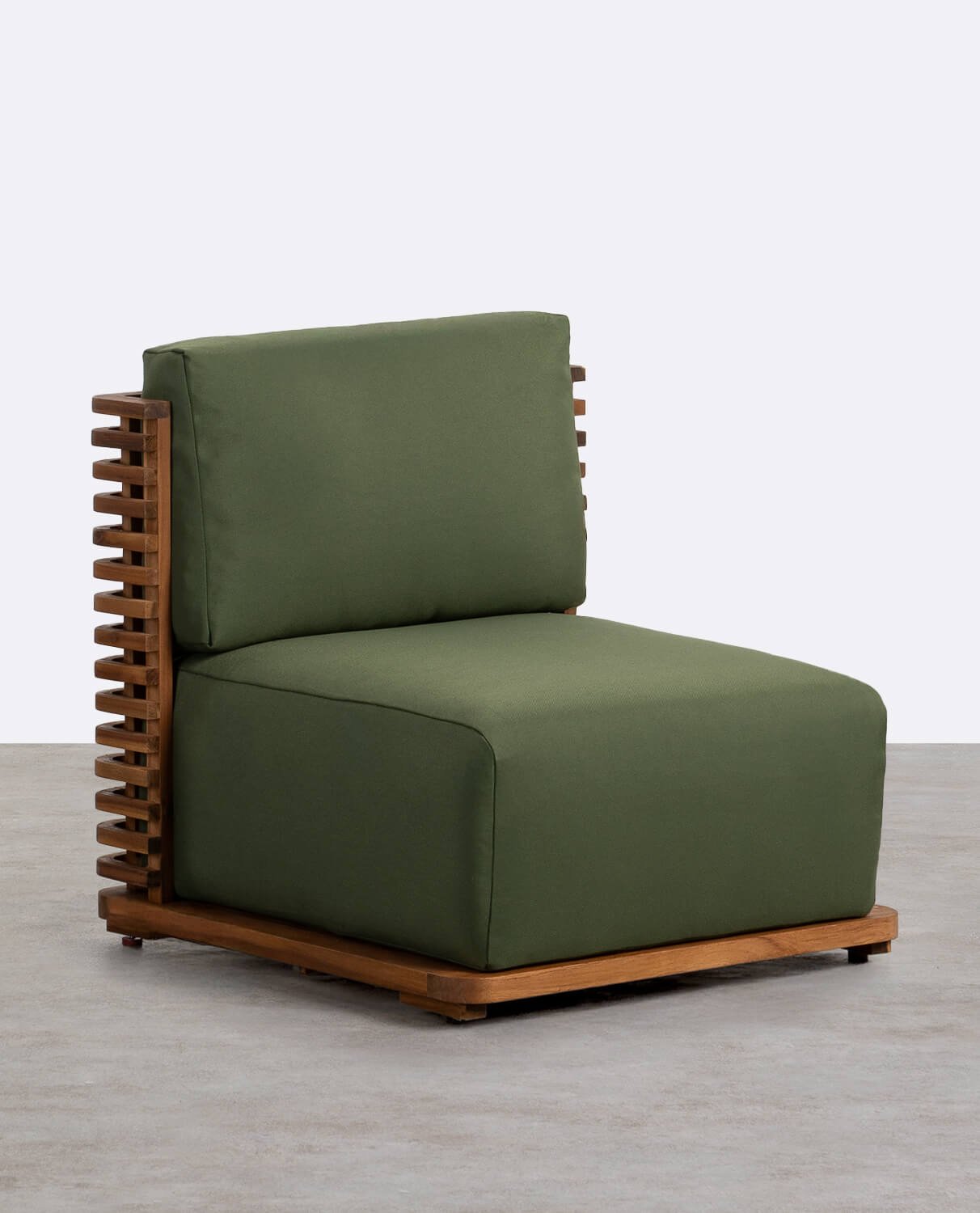 Pack de 2 Chaises de Jardin en Bois d'Acacia avec Coussins en Tissu Hazan, image de la gelerie 1