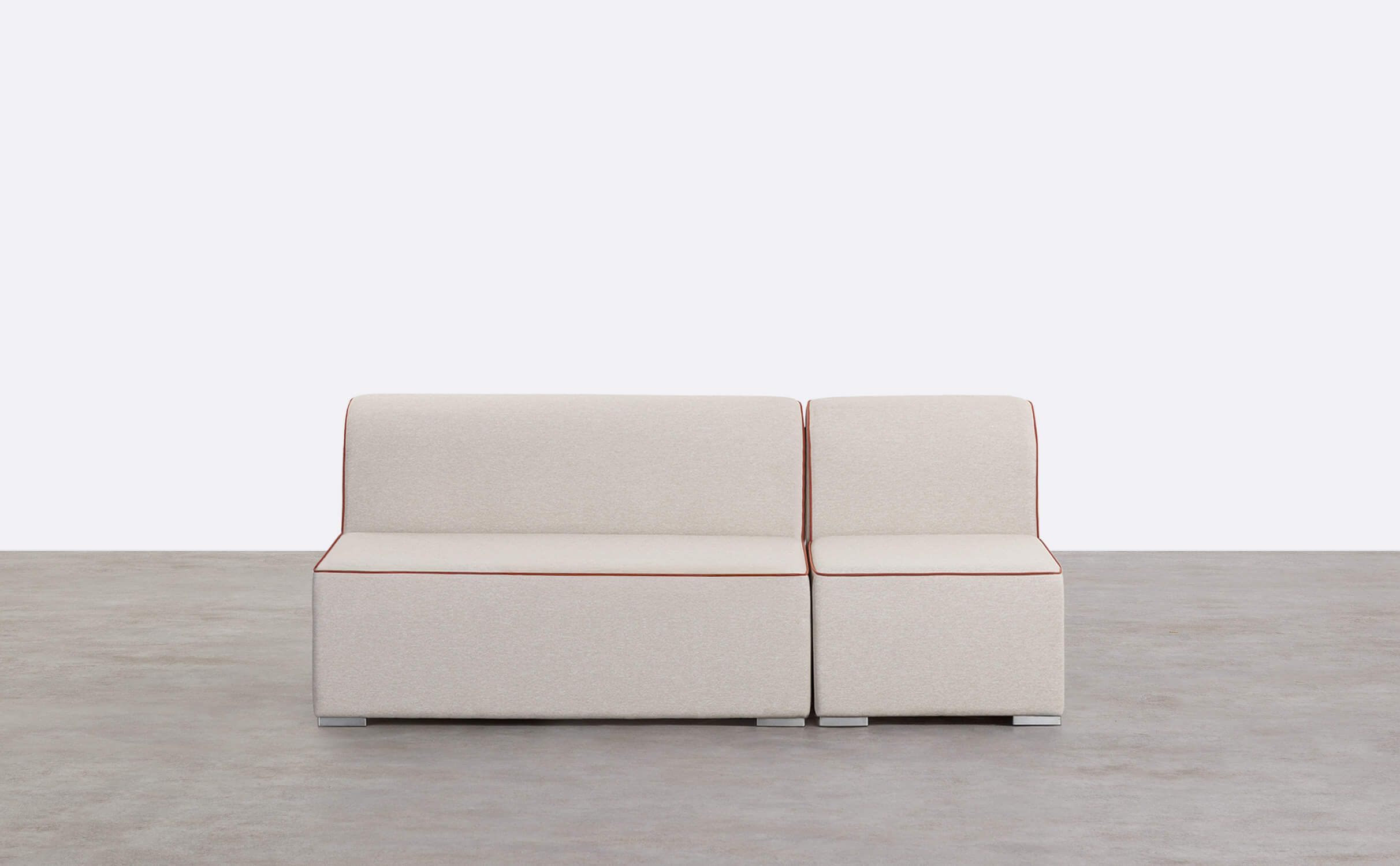 Canapé de Jardin Modulable 2 Pièces Canapé 2 Places et Fauteuil en Tissu Lagos, image de la gelerie 1