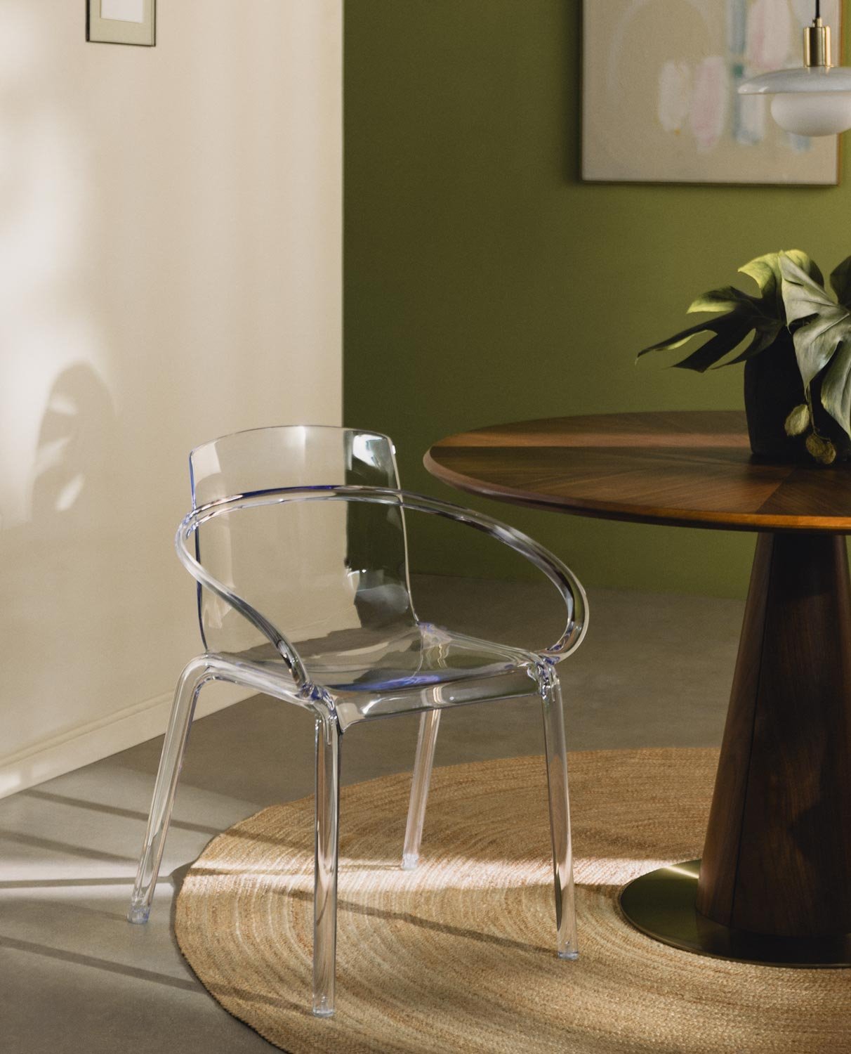 Chaise de Salle à Manger avec Accoudoirs en Polycarbonate Zuera, image de la gelerie 2