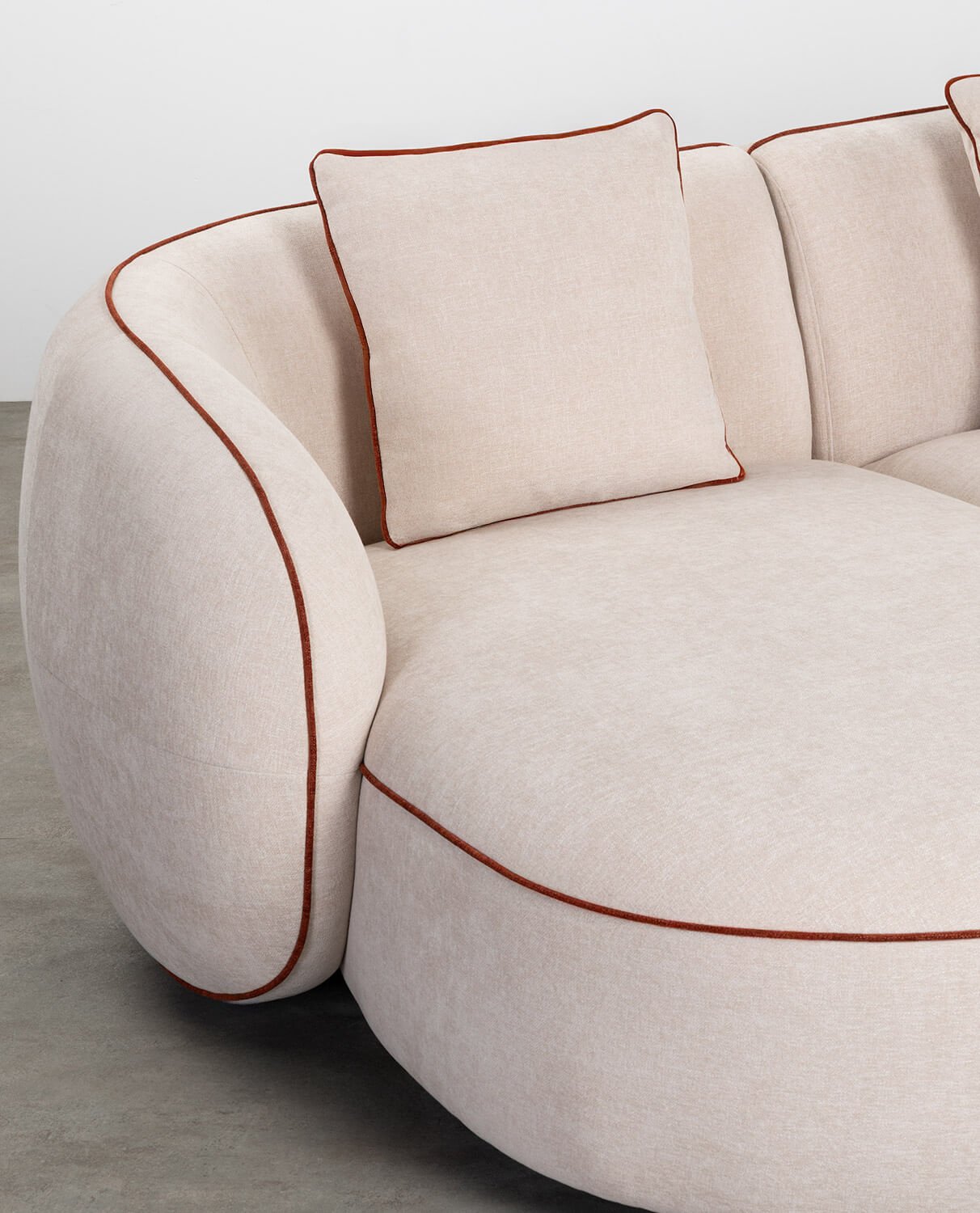 Canapé Méridienne Modulable 2 Pièces avec Fauteuil en Tissu Ilham, image de la gelerie 2