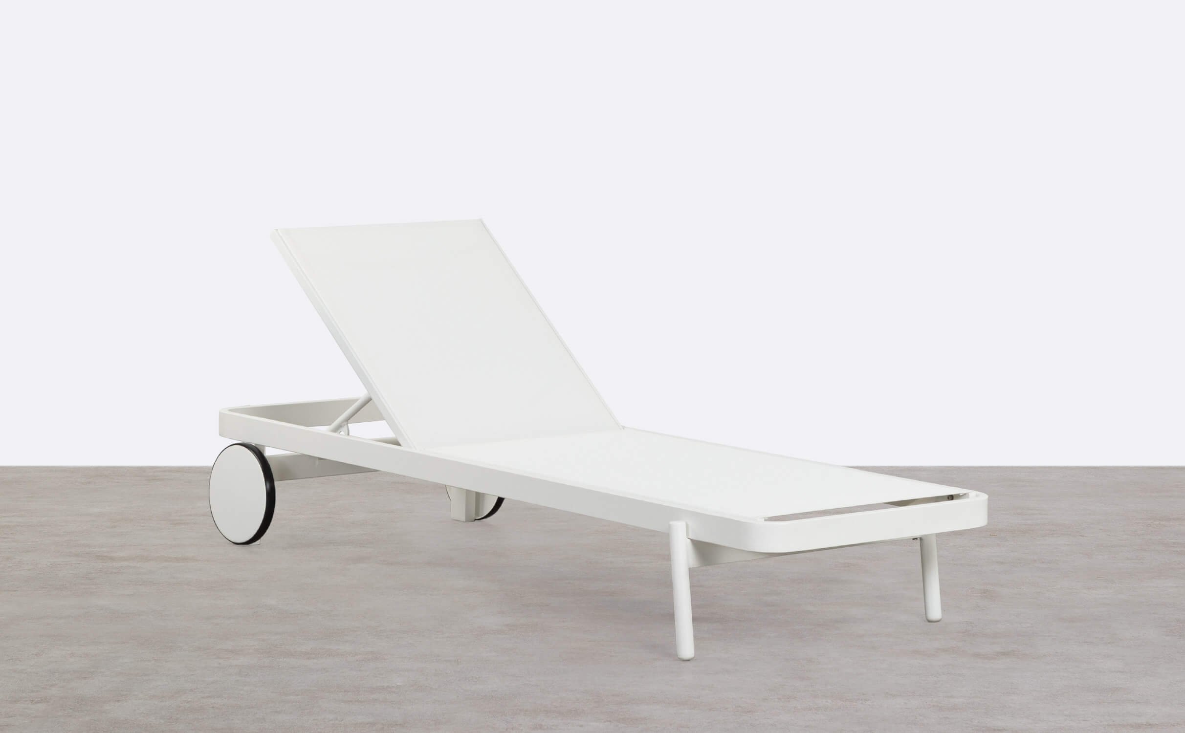 Chaise Longue Inclinable en Aluminium et Tissu Celina, image de la gelerie 1