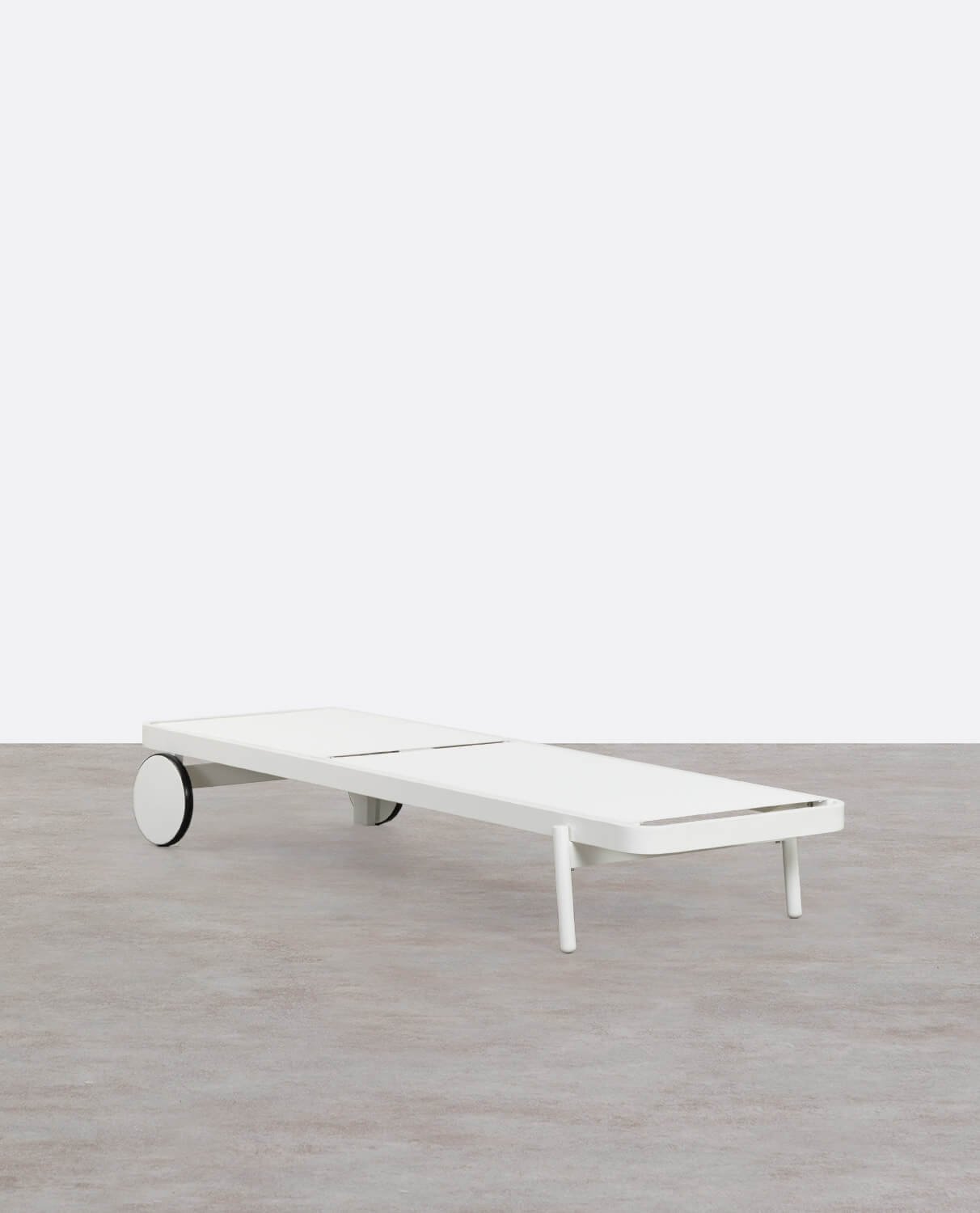 Chaise Longue Inclinable en Aluminium et Tissu Celina, image de la gelerie 2