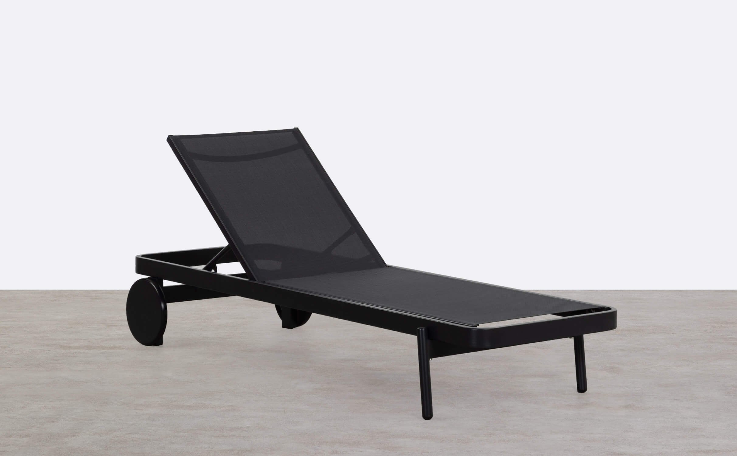 Chaise Longue Inclinable en Aluminium et Tissu Celina, image de la gelerie 1