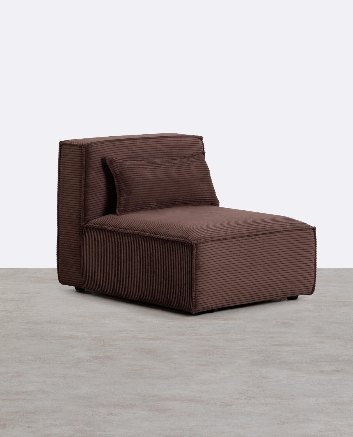 Module de Fauteuil et Canapé en Velours Côtelé Épais Kilhe, image de la gelerie 1