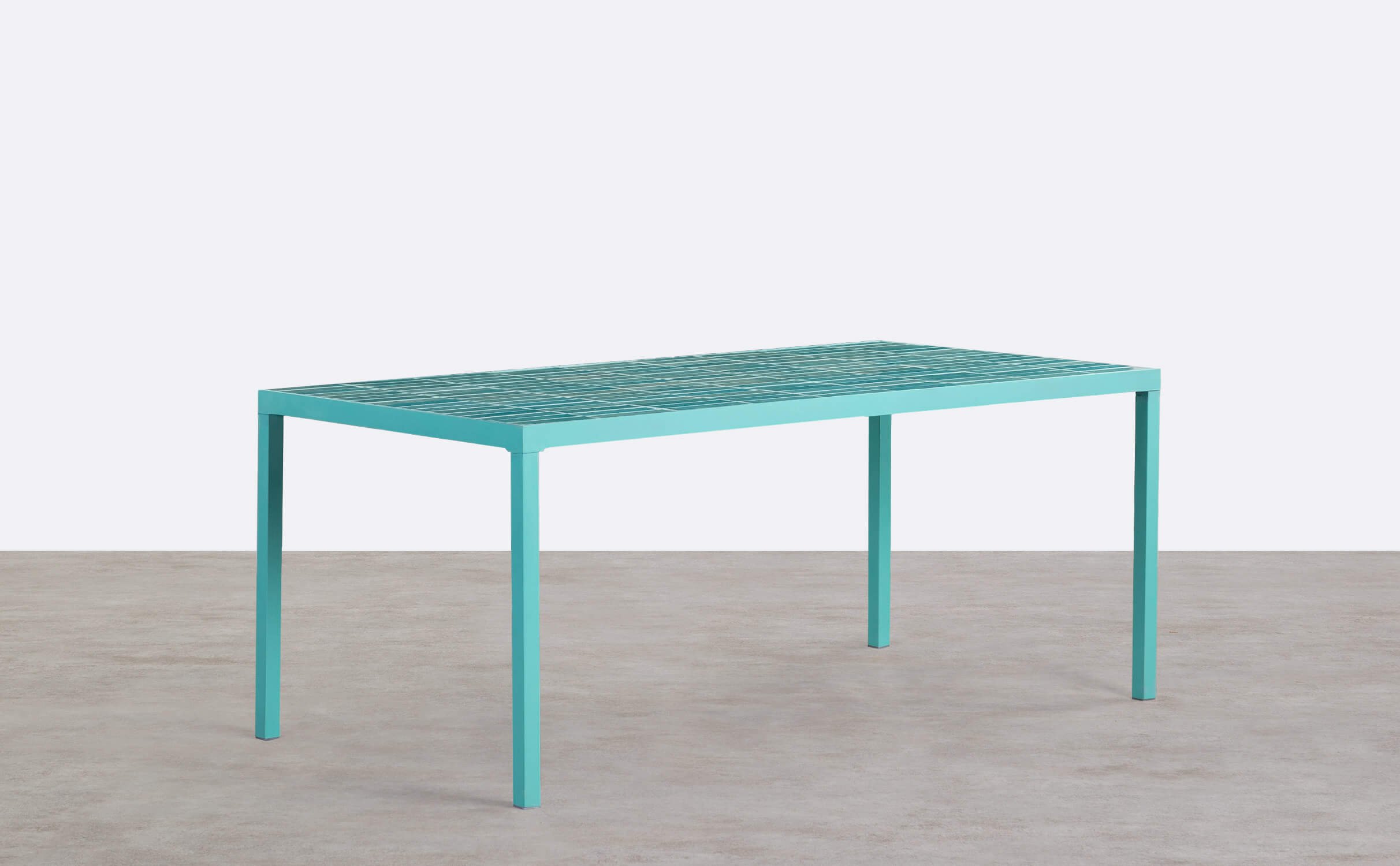 Table à Manger Rectangulaire en Métal et Céramique (181x93 cm)  Zafiro, image de la gelerie 1