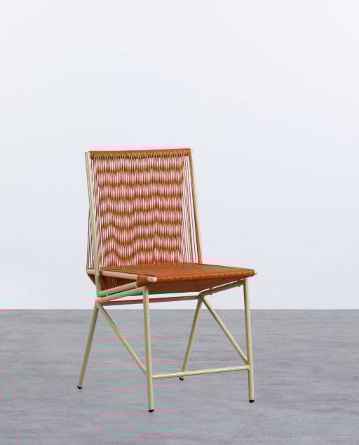 Pack de 2 Chaises de Salle à Manger en Rotin Synthétique et Métal Amur Colors