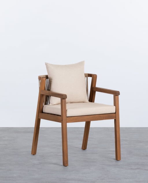 Pack de 2 Chaises d'Extérieur en Bois d'Acacia Cael