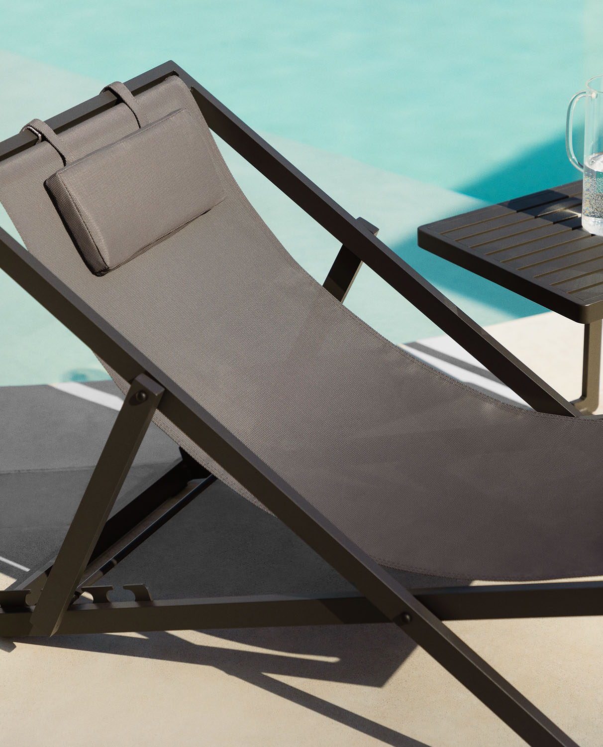 Pack 2 Hamacs Inclinables en Aluminium avec Coussin Cancun, image de la gelerie 2