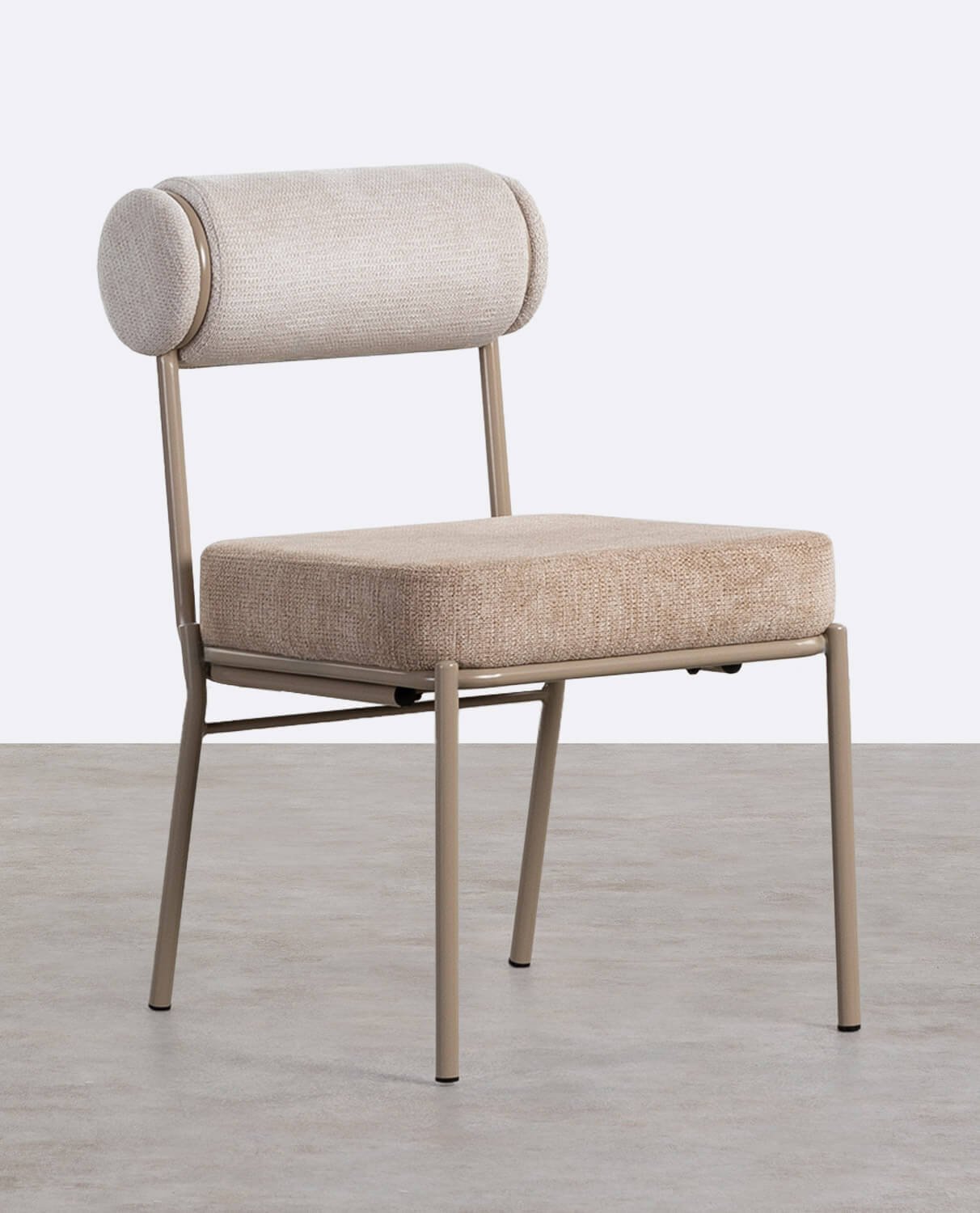 Chaise de Salle à Manger en Tissu et Métal Elin Soft, image de la gelerie 1