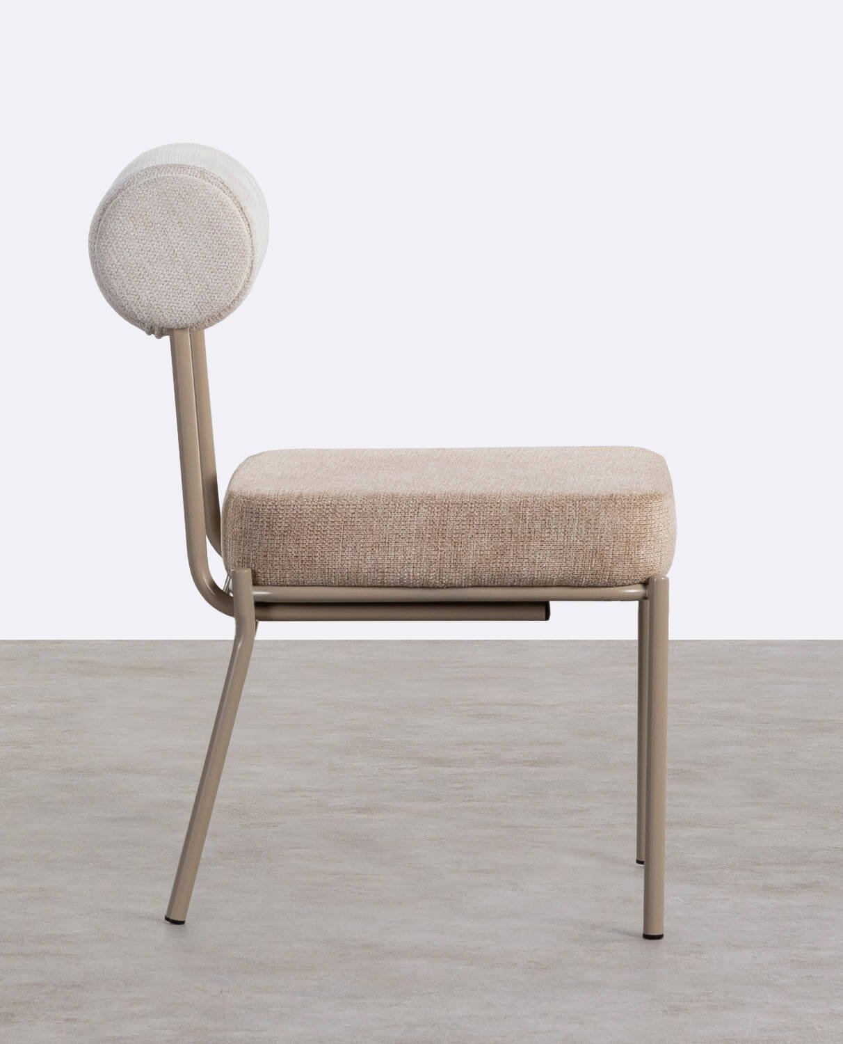 Chaise de Salle à Manger en Tissu et Métal Elin Soft, image de la gelerie 2