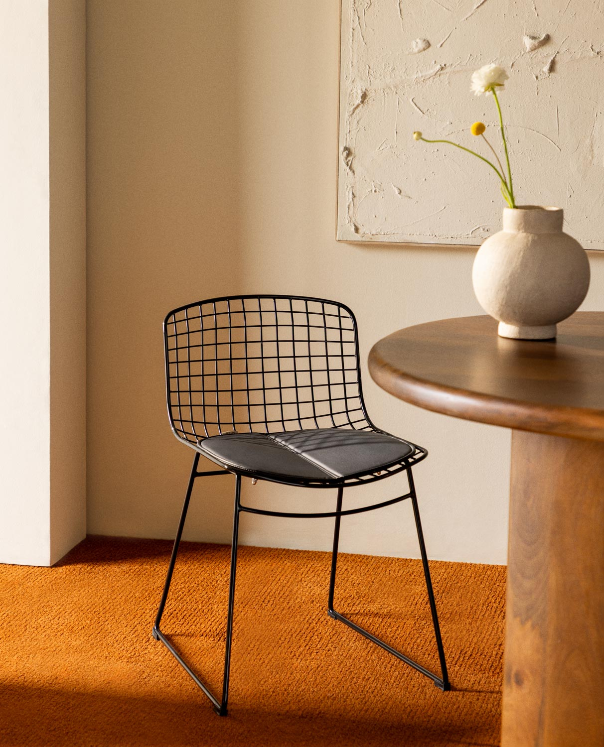 Chaise de Salle à Manger en Métal Aras à Dossier bas , image de la gelerie 2