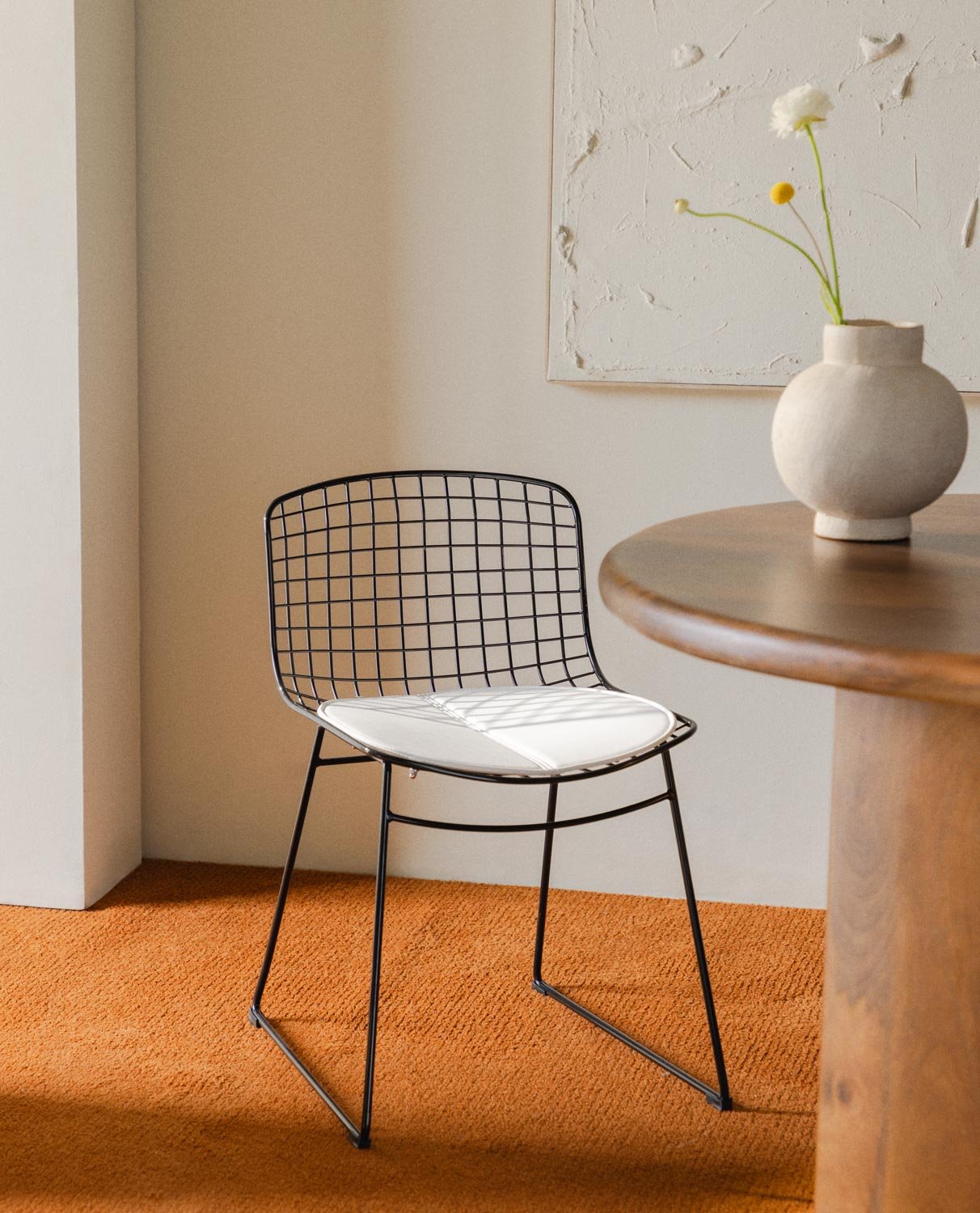 Chaise de Salle à Manger en Métal Aras à Dossier bas , image de la gelerie 2