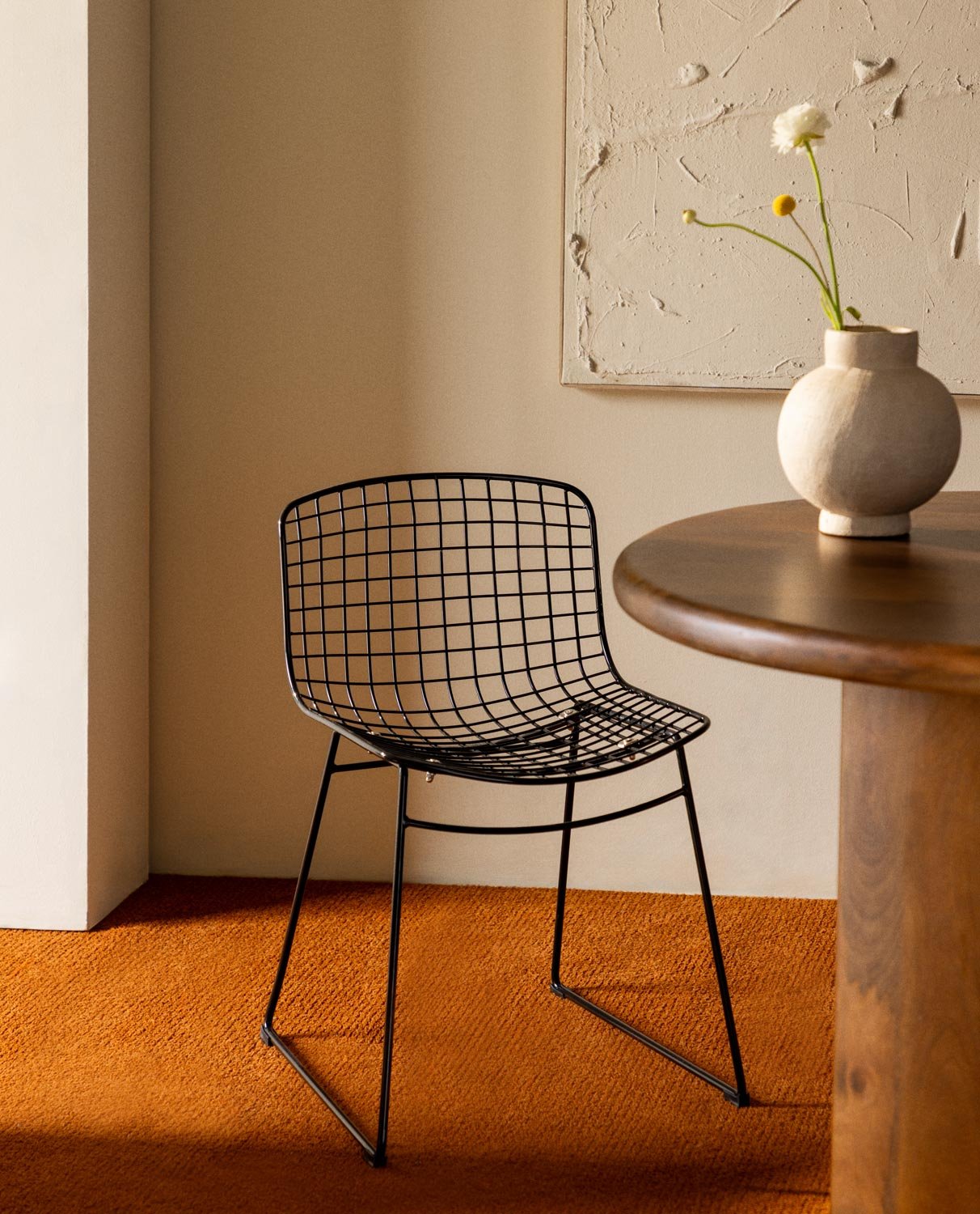Chaise de Salle à Manger en Métal Aras à Dossier bas , image de la gelerie 2