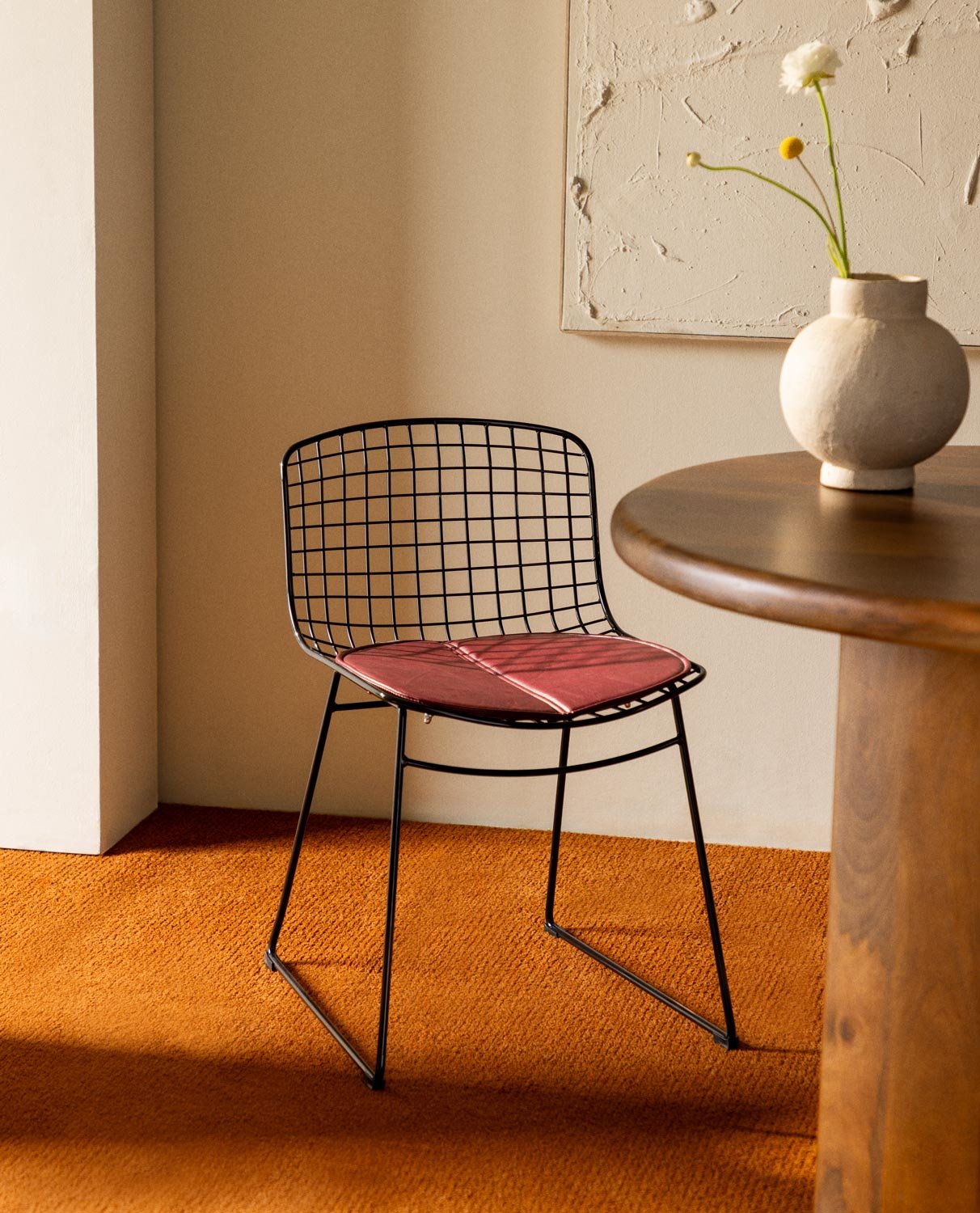 Chaise de Salle à Manger en Métal Aras à Dossier bas , image de la gelerie 2