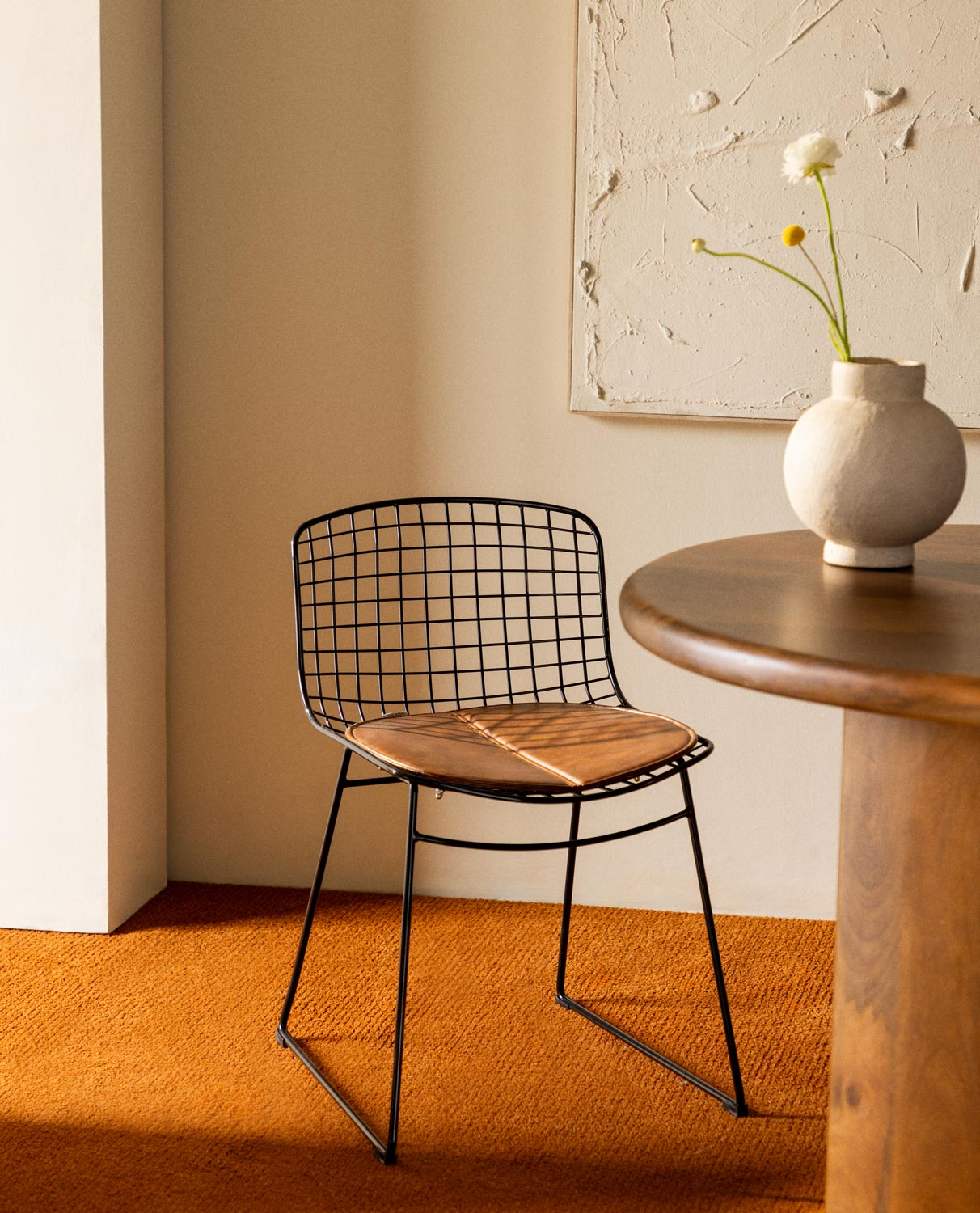 Chaise de Salle à Manger en Métal Aras à Dossier bas , image de la gelerie 2