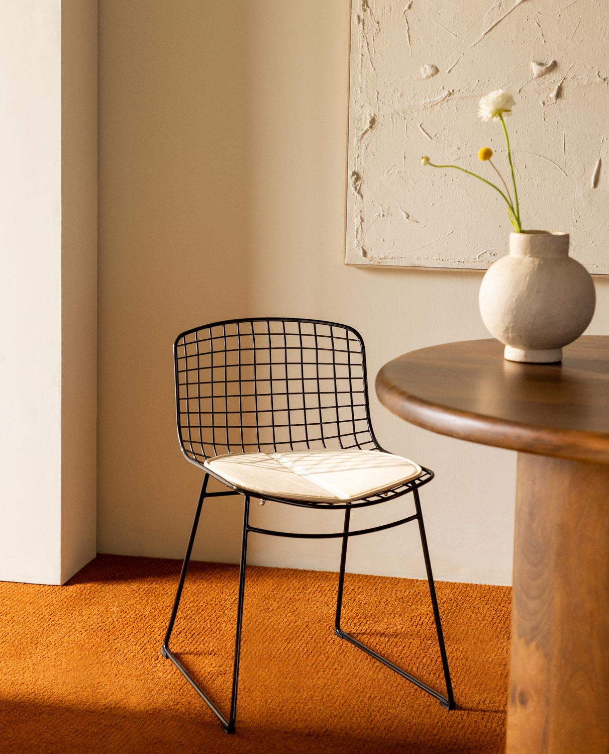 Chaise de Salle à Manger en Métal Aras à Dossier bas , image de la gelerie 2