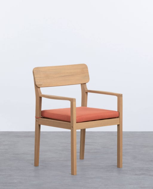 Pack de 2 Chaises de Jardin en Bois d'Acacia avec Accoudoirs Marla