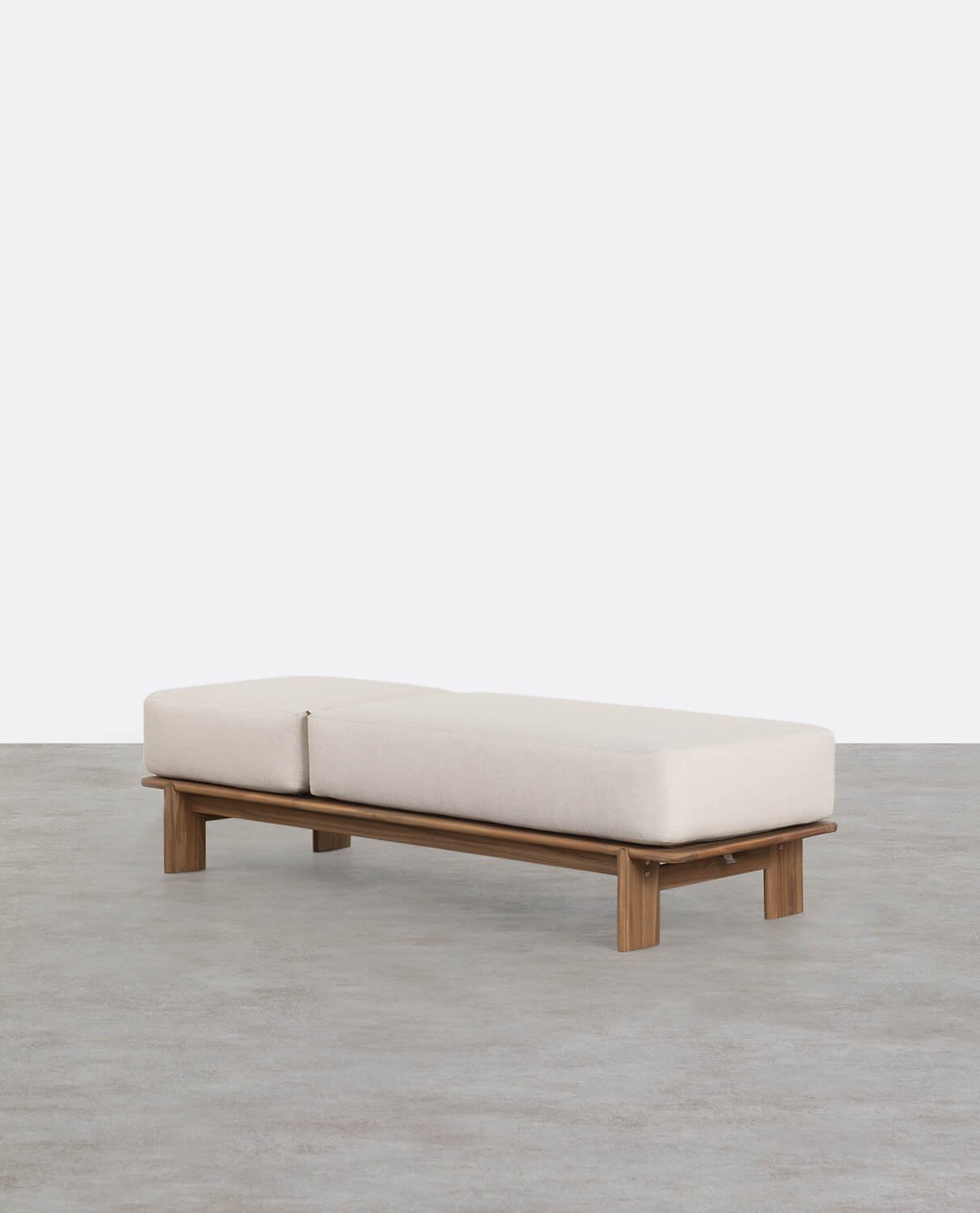 Pack de 2 Chaises Longues Inclinables en Bois d'Acacia avec Coussin en Tissu Cael, image de la gelerie 2