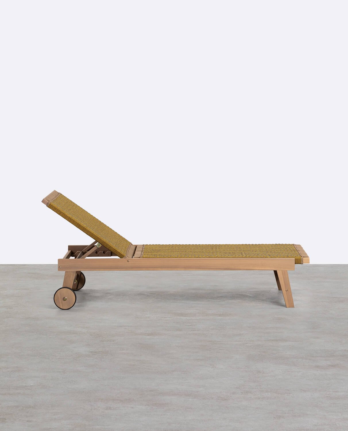 Chaise Longue et Table d'Appoint en Bois d'Acacia et Corde Mirle, image de la gelerie 2