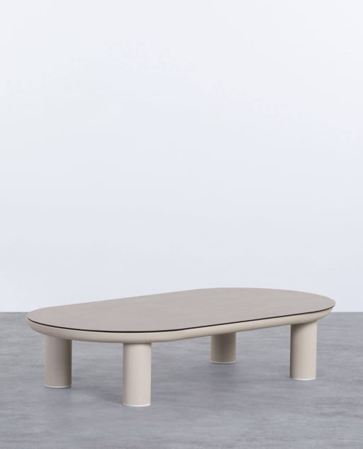 Table Basse en Aluminium et Verre (130x70 cm) Cheryl