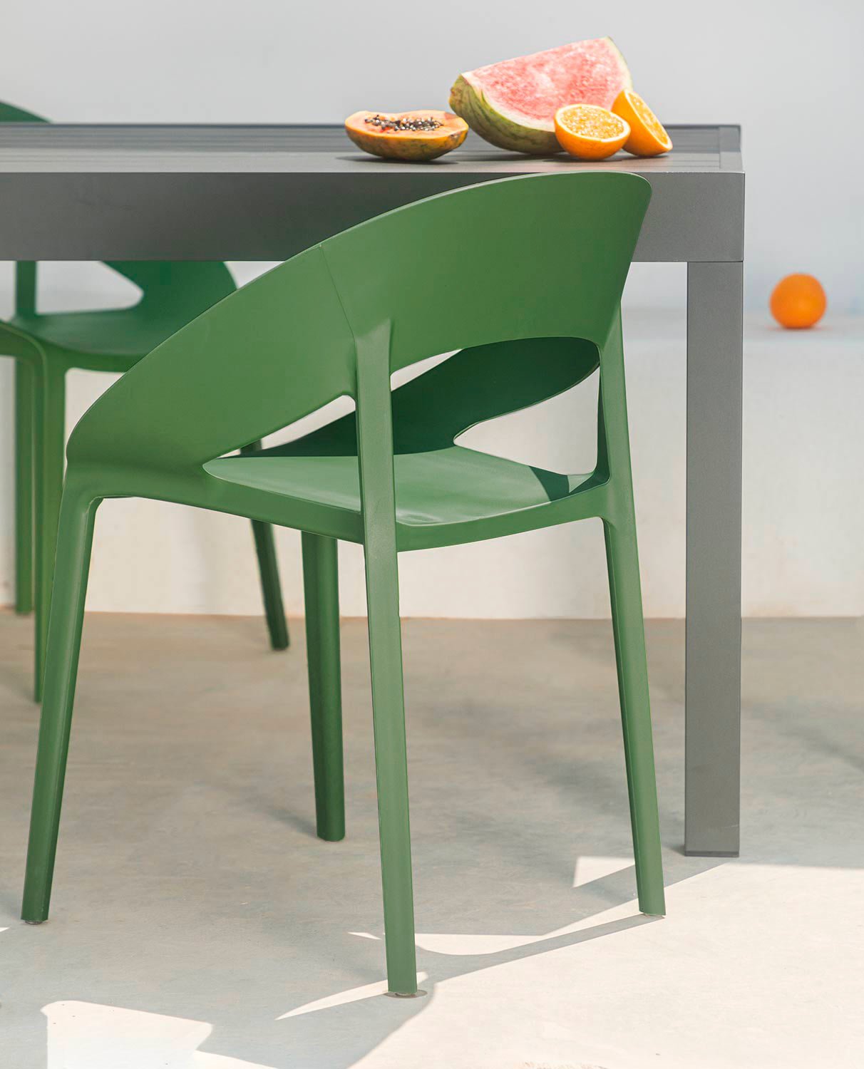 Pack 4 Chaises d'Extérieur en Polypropylène Lara, image de la gelerie 2