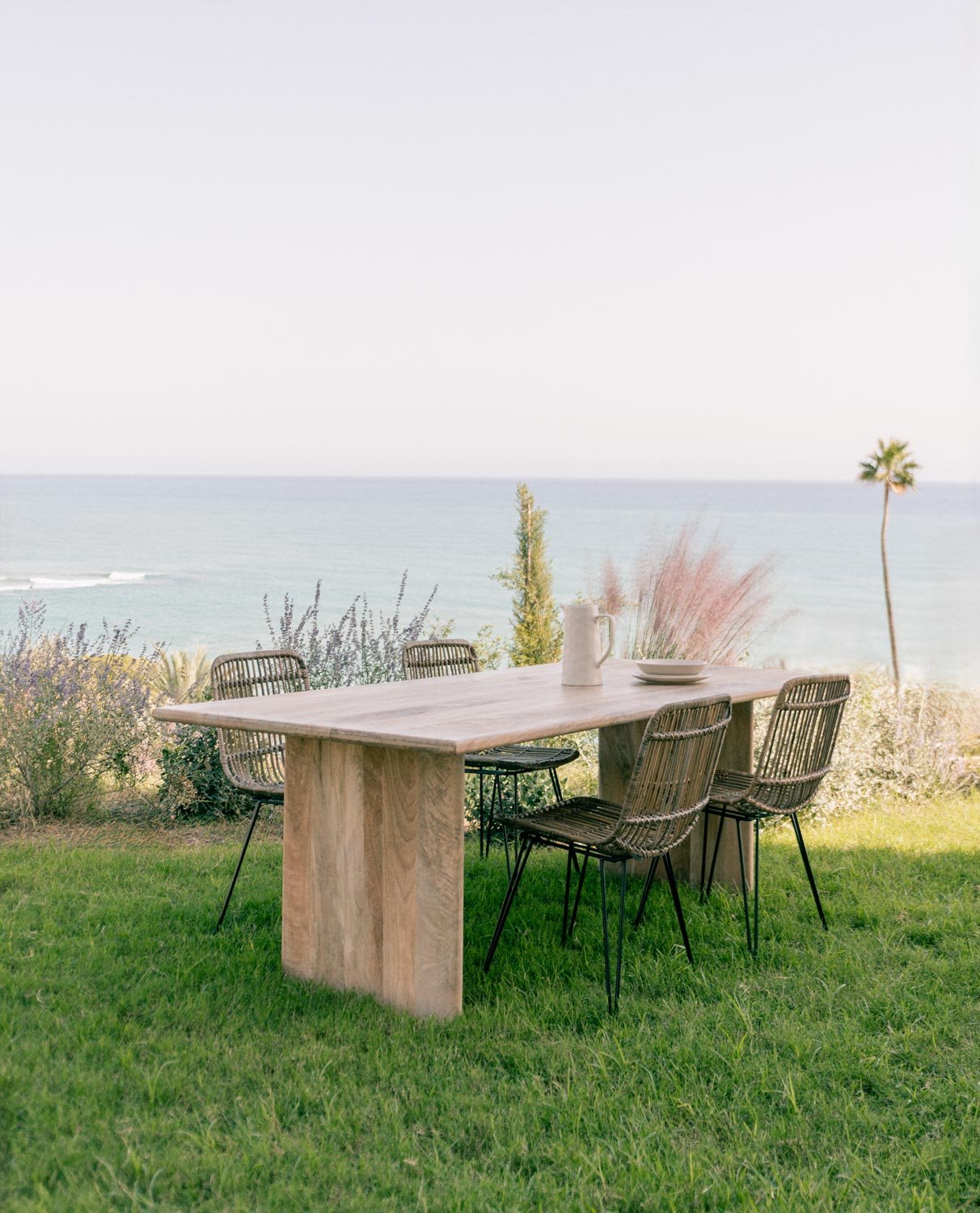 Pack 4 Chaises D'extérieur en Rotin Naturel Nice, image de la gelerie 2