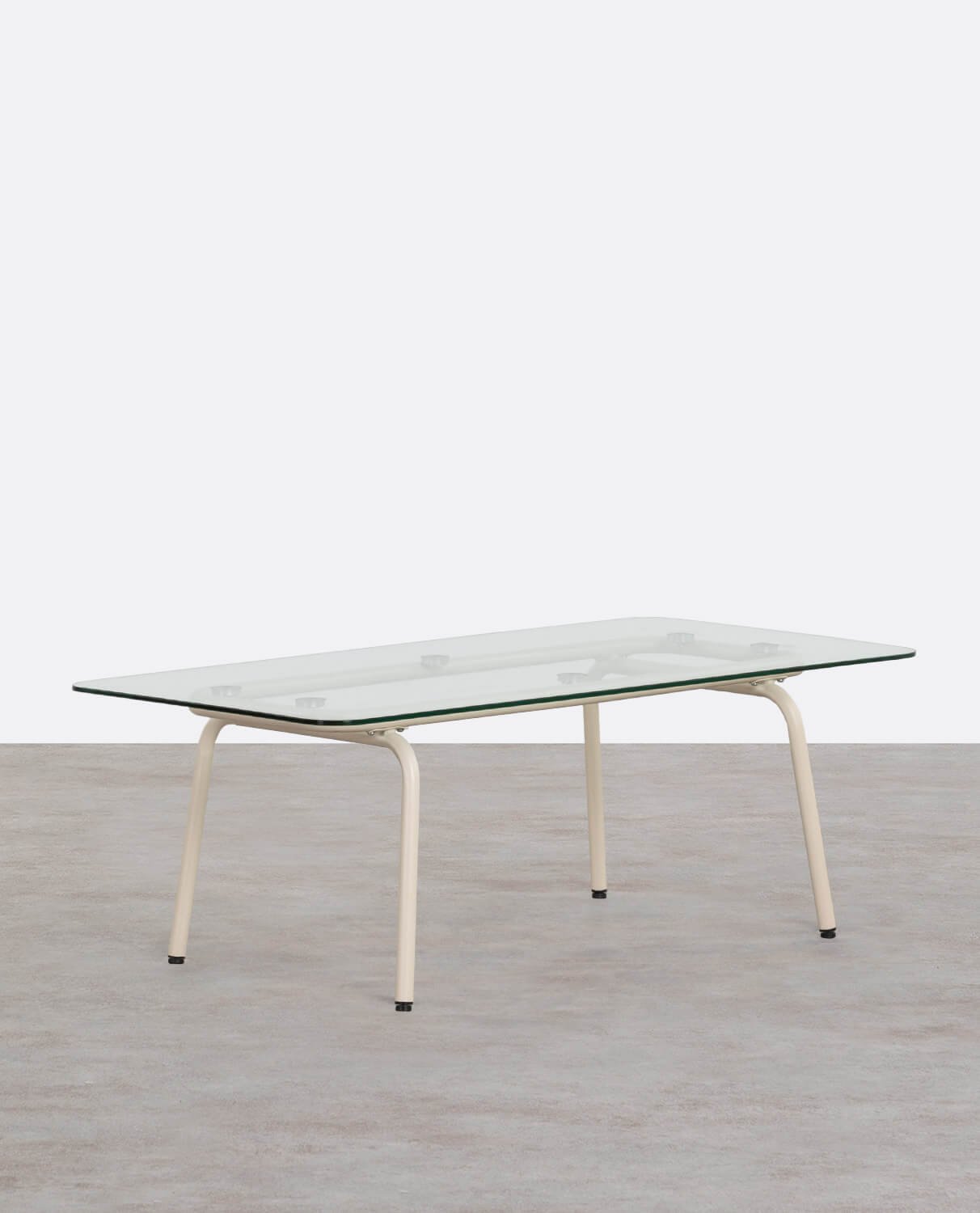 Table Basse Rectangulaire en Métal et Verre Trempé (120x56 cm) Xoan, image de la gelerie 1