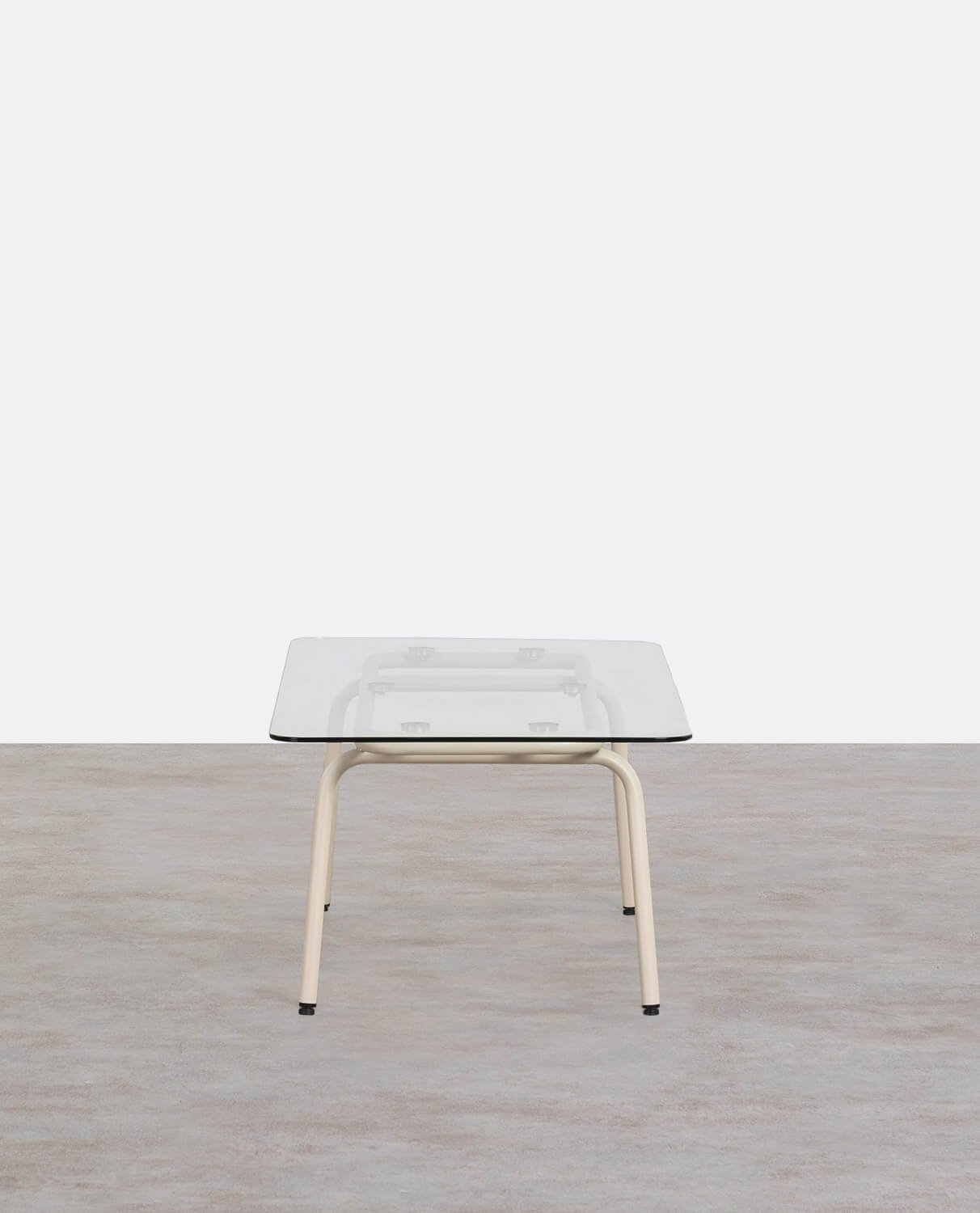 Table Basse Rectangulaire en Métal et Verre Trempé (120x56 cm) Xoan, image de la gelerie 2