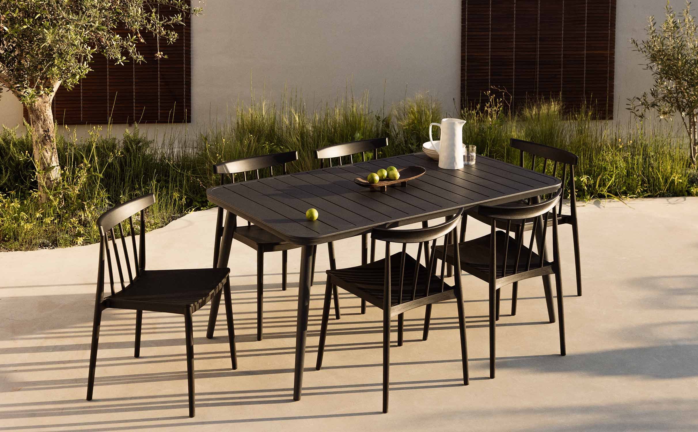 Table d'Extérieur Rectangulaire en Aluminium (159x90 cm) Cancun, image de la gelerie 1