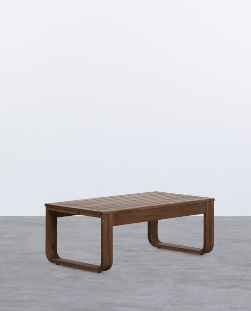 Table Basse Rectangulaire en Bois d'Acacia (110x60 cm) Moad