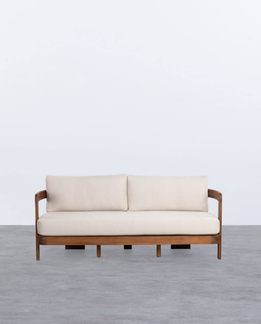Canapé de Jardin 3 Places en Bois d'Acacia et Tissu Moad